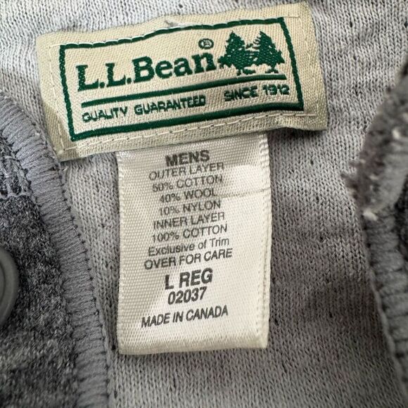 L.L.Bean Knit 1/4 Zip Pullover Sweater Basic Essential Adult Mens Size Large - Picture 5 of 8